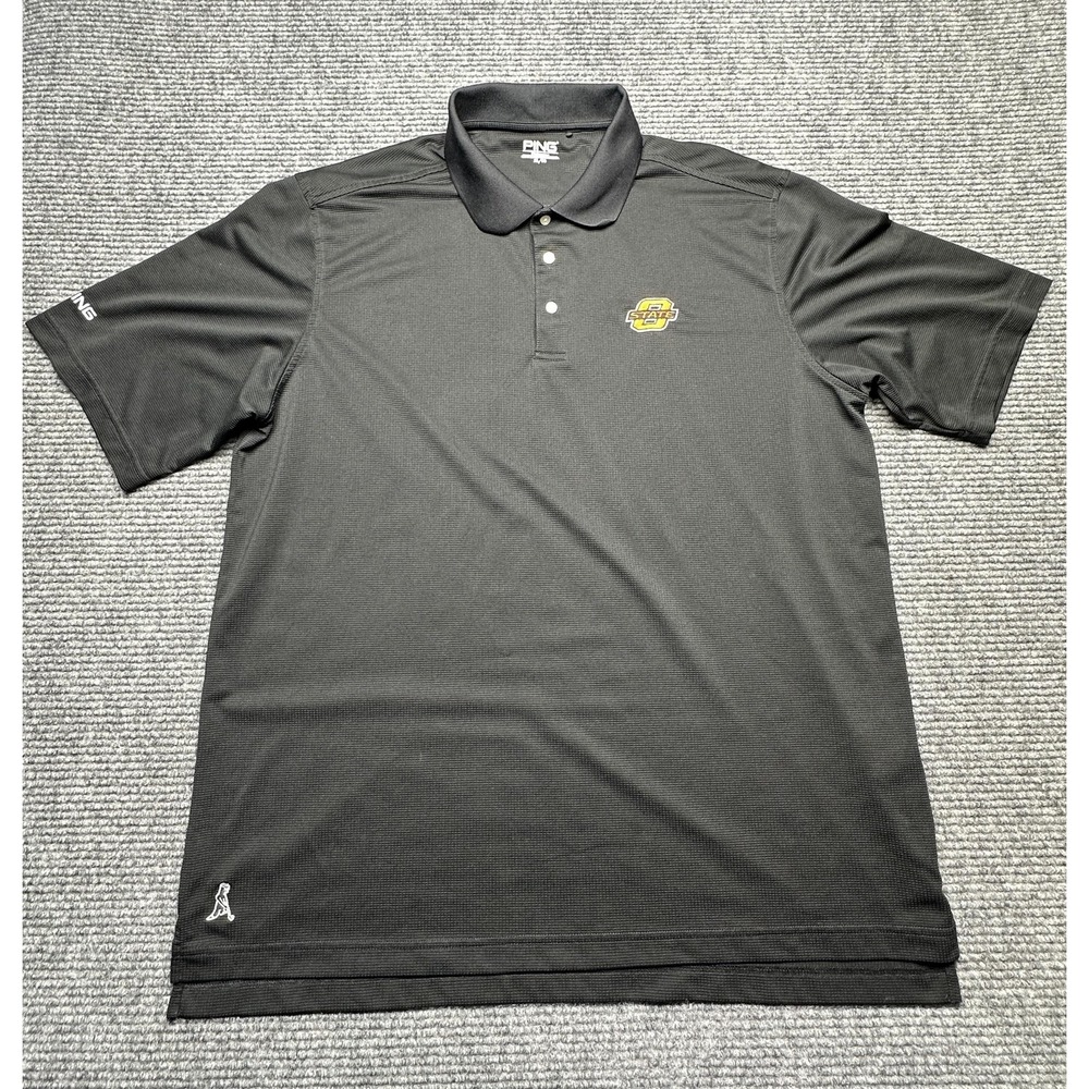 Oklahoma State Cowboys Shirt Mens XL Black NCAA Polo‎ Performance Golf OSU
